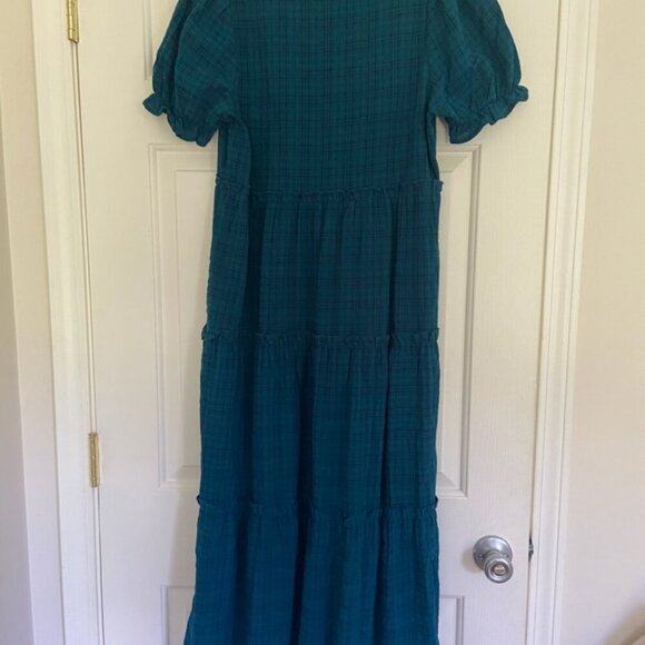 NWT Women Casual Loose Cottagecore Short Sleeve Maxi Dress with Pockets - Picture 3 of 4